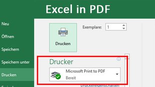 Excel in PDF umwandeln – so geht's