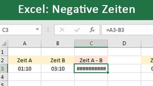 Excel: Negative Zeiten anzeigen & darstellen – so geht's