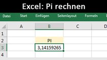 Excel: Pi eingeben, darstellen und rechnen – so geht's