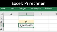 Excel: Pi eingeben, darstellen und rechnen – so geht's