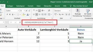 Excel: UND-Funktion am Beispiel erklärt