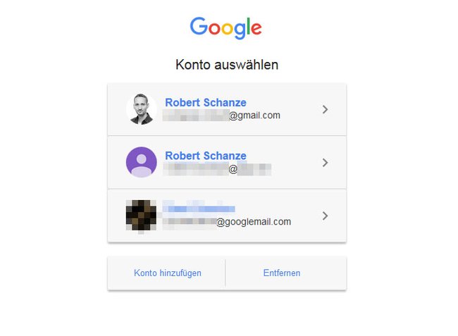 Meldet euch als erstes bei dem Google-Konto an, das ihr als Standard bestimmen wollt.