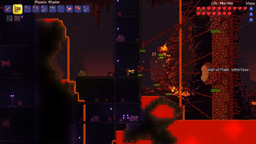 Um den Hardmode in Terraria freizuschalten, müsst ihr die Wall of Flesh besiegen