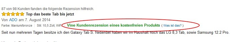 Vine-Produkttester Vine-Produkttester