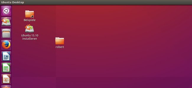 Ubuntu wurde von dem USB-Stick gebootet. Erstellte Ordner und Dateien bleiben nach Neustarts erhalten.