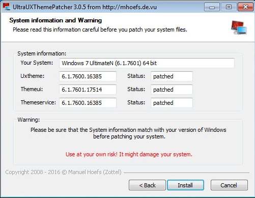 UltraUXThemePatcher