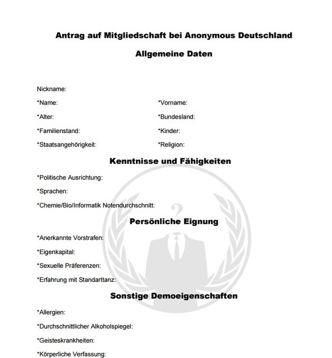 ironischer antrag zum beitritt bei anonymous