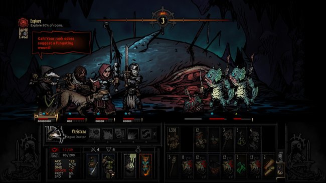 Das Runden-basierte Kampfsystem ist ein Suchtfaktor von Darkest Dungeon