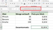 Excel: SUMMENPRODUKT anwenden – so geht's