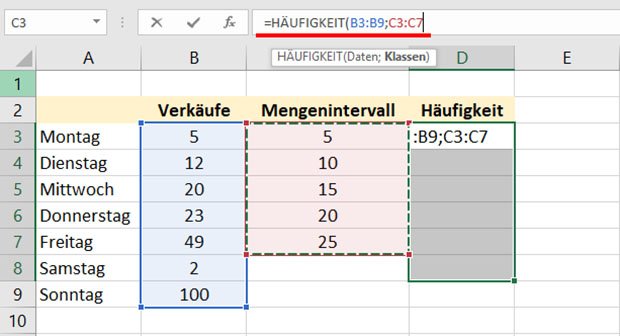 Excel: Häufigkeit berechnen - ganz einfach