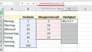 Excel: Häufigkeit berechnen – ganz einfach