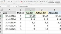 Excel: Runden, auf- & abrunden – Einfach erklärt