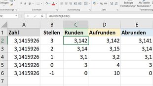 Excel: Runden, auf- & abrunden – Einfach erklärt