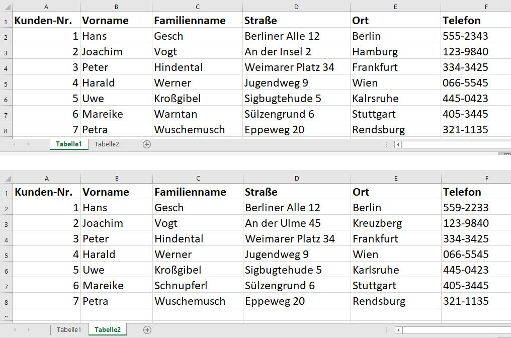 Excel Tabellen Vergleichen Unterschiede Hervorheben So Geht S