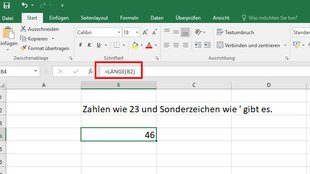 Excel: Zeichen & Wörter zählen – so geht's