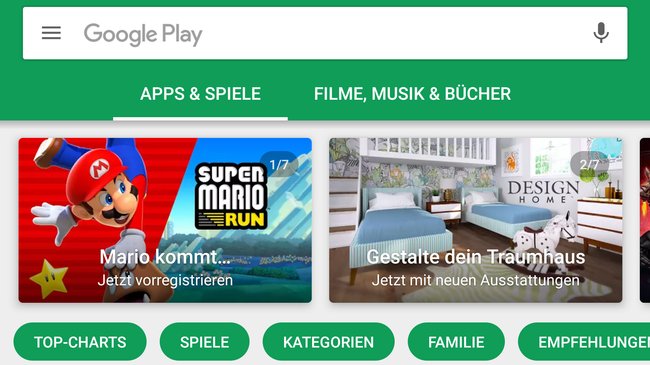 google-play-store-startseite