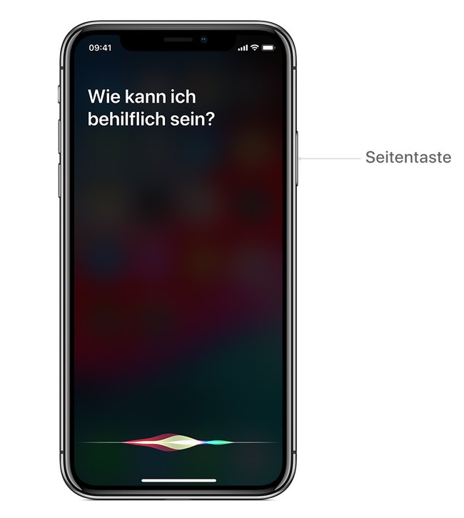 Aktiviert Siri mit der Seitentaste und fragt oder befehlt. Bild: Apple