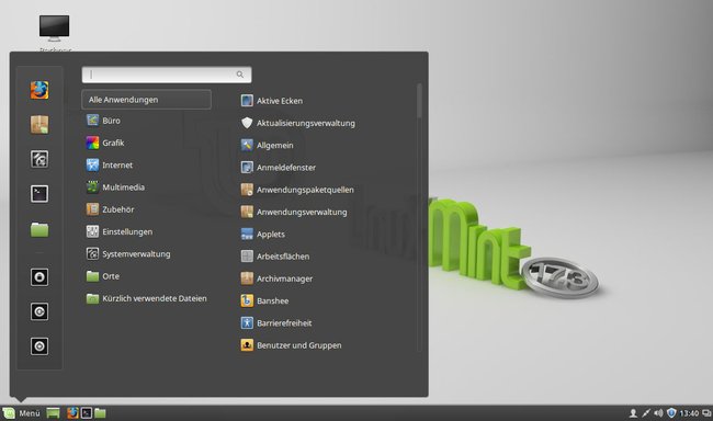Linux Mint lässt sich ähnlich wie Windows 7 oder XP bedienen.