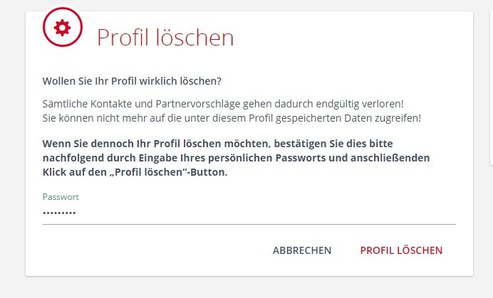 Parship lösche mein profil