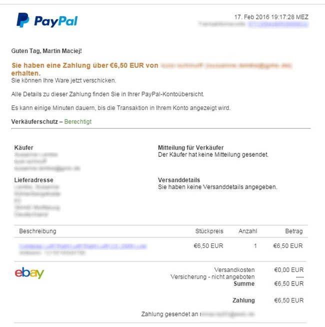 paypal-zahlung-empfangen-mail