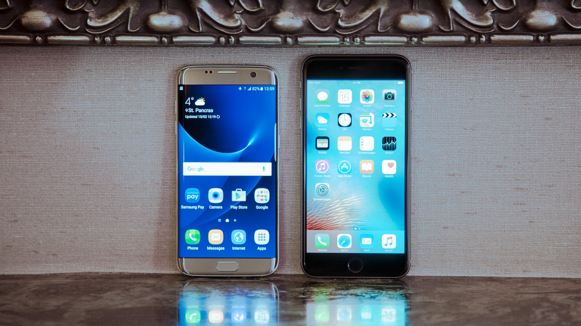 Samsung Galaxy S7 Edge Vs Iphone 6s Plus Spitzen Phablets Im Video Vergleich