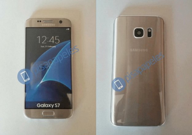 Samsung Galaxy S7 in edlem Gold und Silber abgelichtet