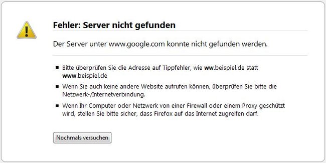 server-nicht-gefunden