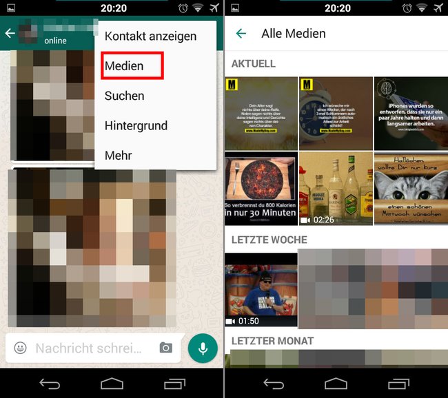 WhatsApp: So zeigt ihr im Chat alle gesendeten Bilder und Videos auf einmal an.