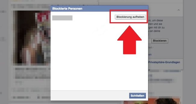 Facebook Blockierung aufheben