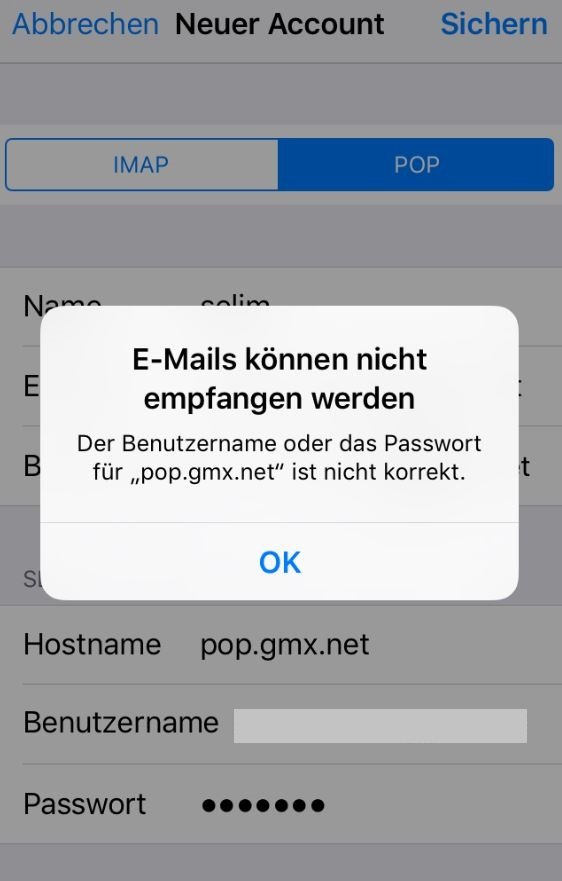 gmx passwort ändern geht nicht