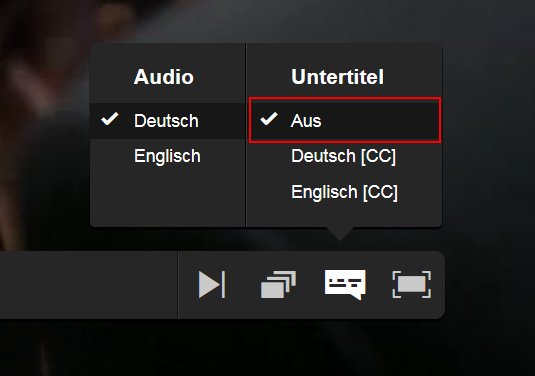 Netflix Untertitel ausschalten