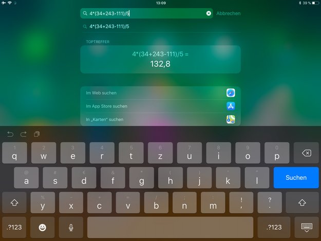 Tipp: Der iPad-Taschenrechner, in iOS integriert