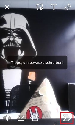 Snapchat-Video senden an