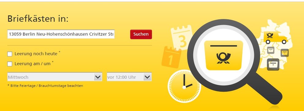 Wo ist der nächste Briefkasten?