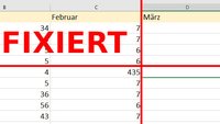 Excel: Zeile, Spalte & Fenster fixieren – so geht's