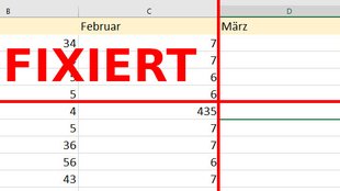 Excel: Zeile, Spalte & Fenster fixieren – so geht's