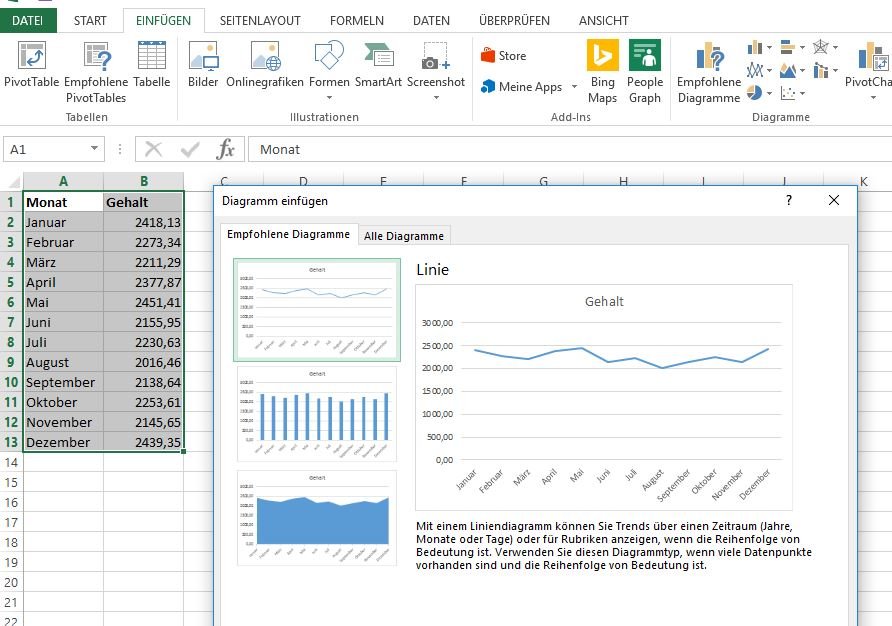 Excel Liniendiagramm Super Schnell Erstellen