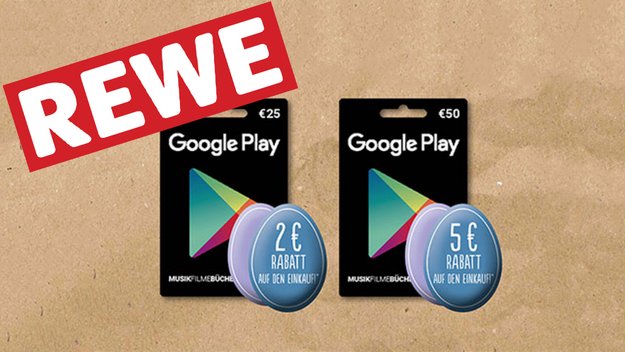 REWE: Bis zu 10 Prozent Rabatt auf Google Play Store-Guthabenkarten