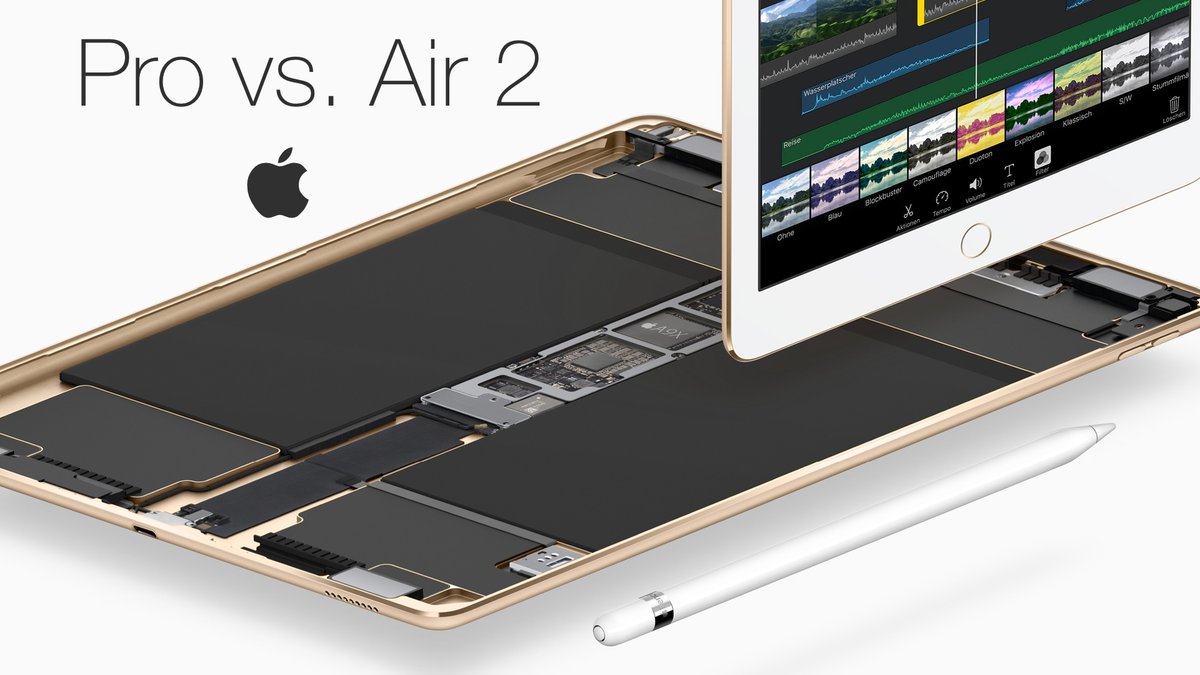 iPad Pro 9,7 und 12,9 Zoll vs. iPad Air 2 im Vergleich Wer wird Meister der Tablets?
