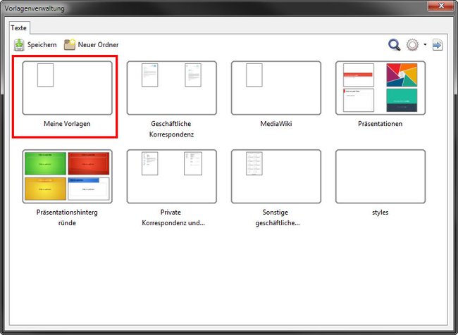 LibreOffice: Speichert hier eure Dokumentvorlage.