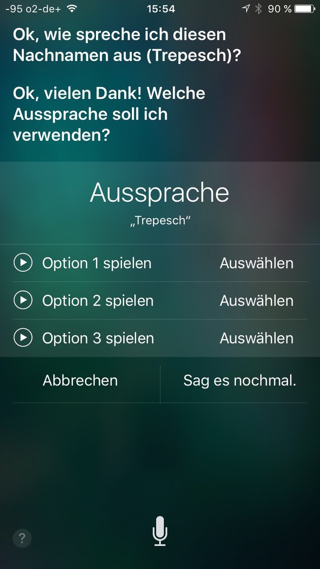 siri-name-Aussprechen