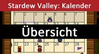 Stardew Valley: Geburtstag aller Einwohner in der Kalender-Übersicht