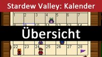 Stardew Valley: Geburtstag aller Einwohner in der Kalender-Übersicht