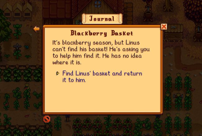 Quest Blackberry Basket: Den Brombeer-Korb gebt ihr beim Einsiedler Linus ab.