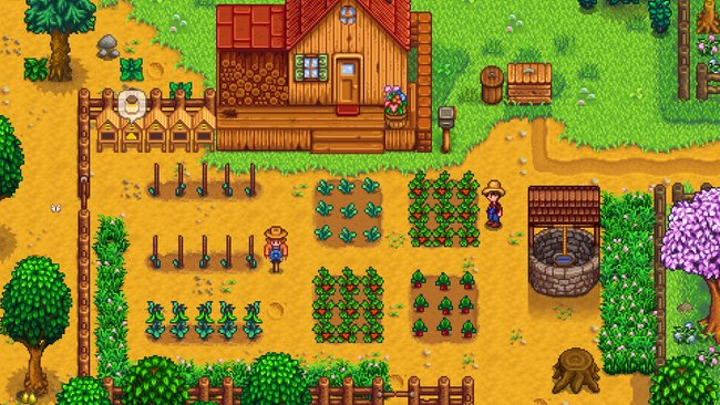 Stardew Valley: Felder bestellen und Tiere pflegen.