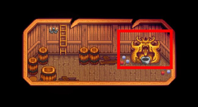 Stardew Valley: Am Shrine Of Illusions im Wizard's Tower könnt ihr euer Aussehen nachträglich verändern.