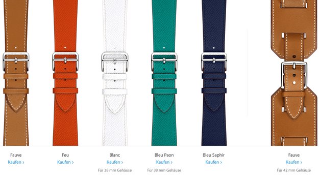 Apple Watch: Hermès-Armbänder Double Tour, Single Tour und Cuff ab sofort einzeln erhältlich