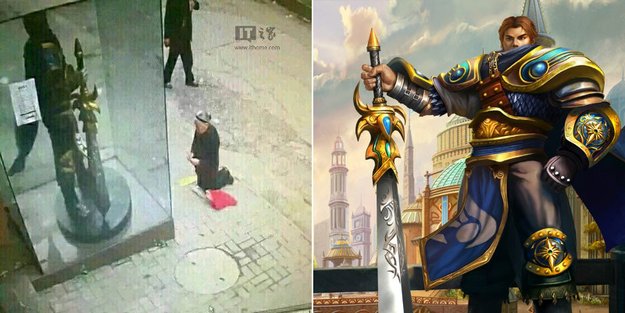 Ältere Frau betet League-of-Legends-Champion als Gottheit an