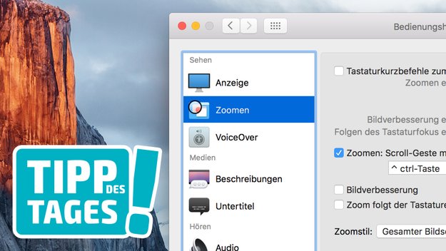 Mac-Tipp: Zoom für kleine Bildschirme verwenden