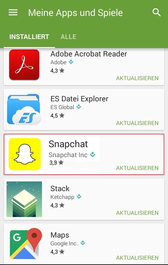 Snapchat Update Aktualisieren